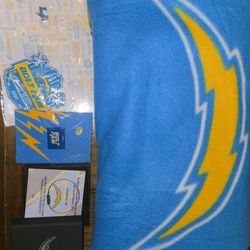 Chargers Football blanket, bag, pins