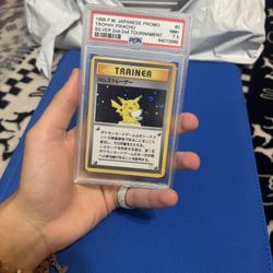 Pokemon Japanese Promo Silver 2nd-2nd Tournament  1998 #2 Trophy Pikachu - PSA NM 7.5