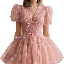 3D Butterfly Tulle Dress