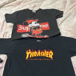 Thrasher And Supreme Tshirts Small