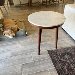 Marble top end table (has crack)