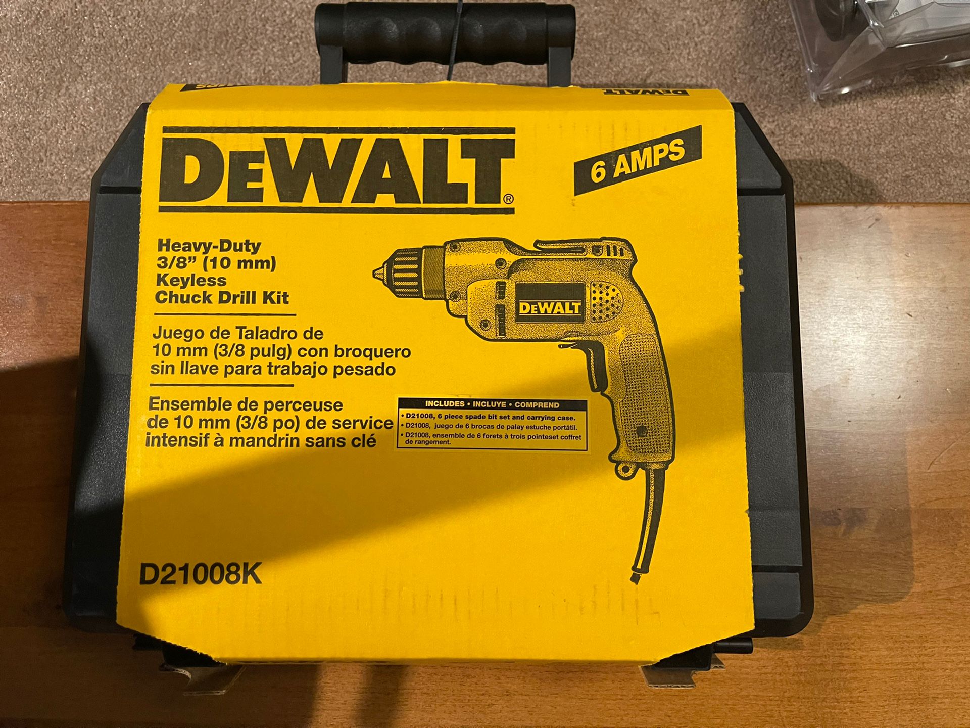 Dewalt Electric Drill, Model D21008K - New