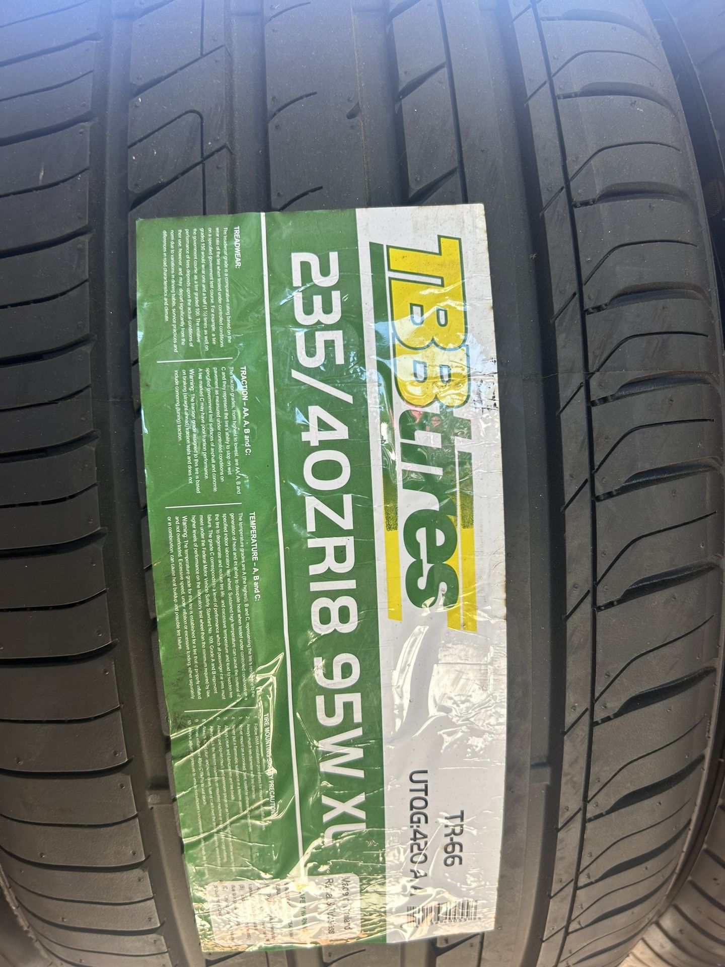 New 235 40 18 TBB Tires $110per Tire
