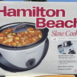 Hamilton Beach Slow Cooker 4qt Capacity