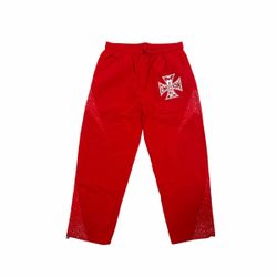 Mixed Emotions Red ‘Classic’ Nylon Pants (size: small) used