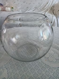 Clear Glass Round Fish Bowl