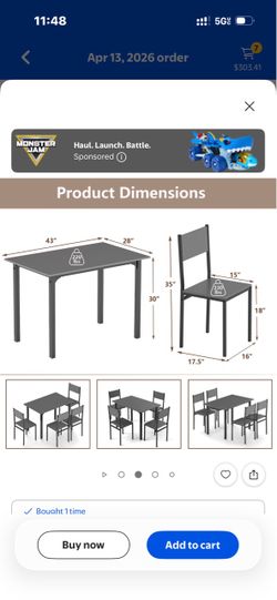 Dining table set