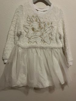Disney Marie Girls Fuzzy Tutu Dress