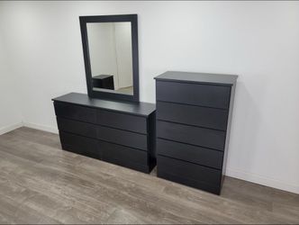 Dresser Whit Mirror And Chest - Cómoda Con Espejo Y Gavetero