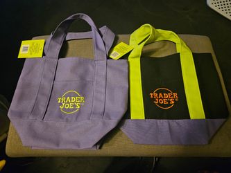 2 NEW Trader Joe small totes 5.00 each or 2 for 9.00