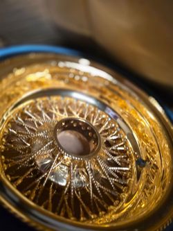 13x7 wheels 24k gold engraved hub wheels