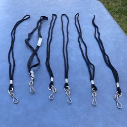 6 Black Keychains