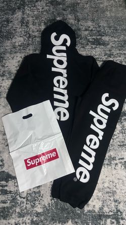Supreme Black Hoodie and Sweatpants Set M