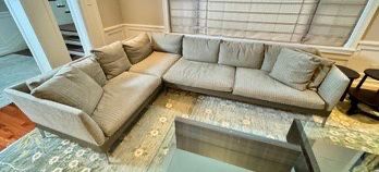 Flexform Feel Good Sectional Sofa And Throw Pillows