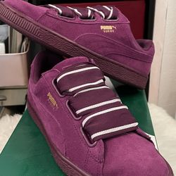 Suede Heart Satin II Pumas