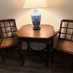 Antique  Coffee Table with Matching Chairs