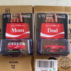 M2 Machines Mothers Day Father’s Day Coca Cola Chase VW Bus Dodge 150 Pick Up Truck