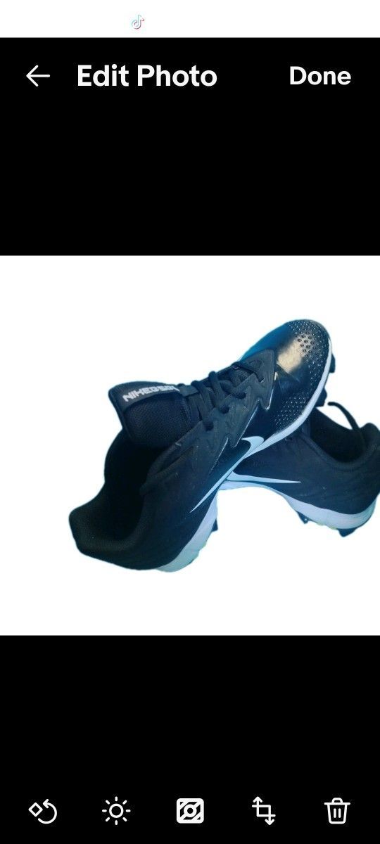 Nike Kids BSBL Sport Cleats Size 6.5 – Black Unisex Baseball Softball Athletic Spikes