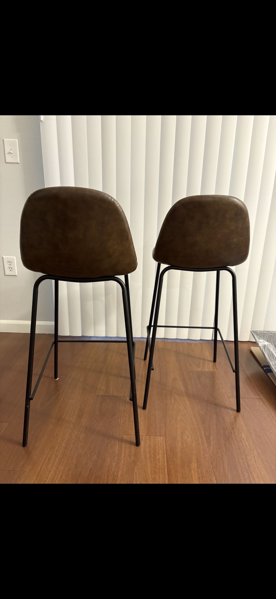 Set of 2 Faux Leather Counter Stools – $50 OBO
