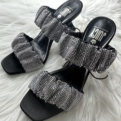 Juicy By Juicy Couture Womens Gweneth Slide Sandals Heels - Black - Size 7 & 10 available 