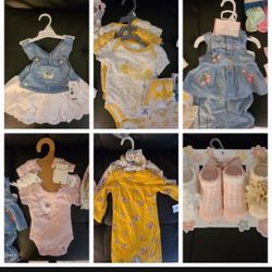 100 Pieces Of Baby Girl Clothes And Accessories. Some New Some Slightly Used