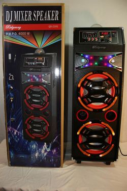 Bluetooth speaker SD card,slot USB port,FM radio,microphone included for karaoke