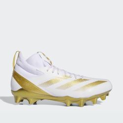 Men’s Adidas Size 13 Adizero Impact Gold and White Cleats