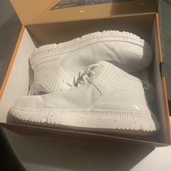 All White Steel Toe Shoes Size 15