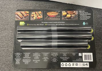 NIB MIU Non-Stick Barbeque Grill Mats (Set of 6)