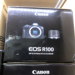 Canon EOS R100 Mirrorless Camera With 18-45mm Lens Kit Brand New Limited Time Sale 