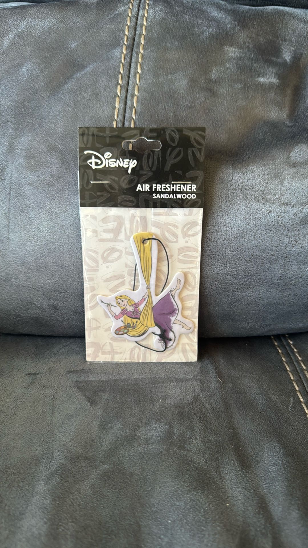 New In Package Disney Rapunzel Sandalwood Hanging Car Auto Home Air Freshener