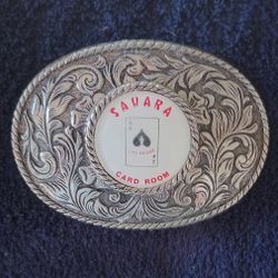 Old Las Vegas Sahara  Clue Poker Room Belt Bukle