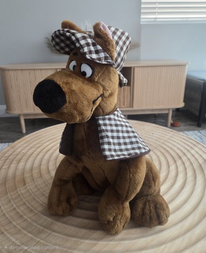 Vintage 1997 Cartoon Network Scooby-Doo Detective Sherlock Holmes 17" Plush