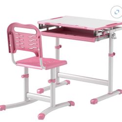 Kids Ergo Study Pink Desk and Chair