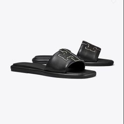 Brand New Tory Burch Double T Slides Size 8 – $200 Retail