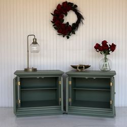 Sage Green Nightstands - Night Stand Set - Side Tables - Bedroom Set - Dresser Set - Dressers