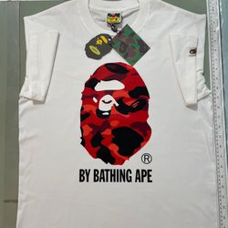 Bape T Shirt Red Camo Size M