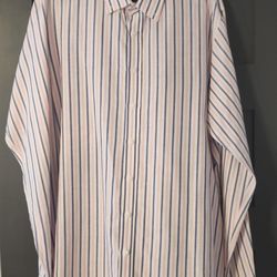 William Men's 3XL Button-Up Shirt- Linen Made In Italy