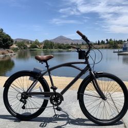 New 7 Speeds 😎 Men’s  Beach Cruiser Bike Bicycle Standard Adult Size 26” Tires  Father’s Day 