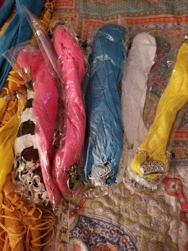 WHOLESALE PRICE - Jewelry Scarfs - $2 Each