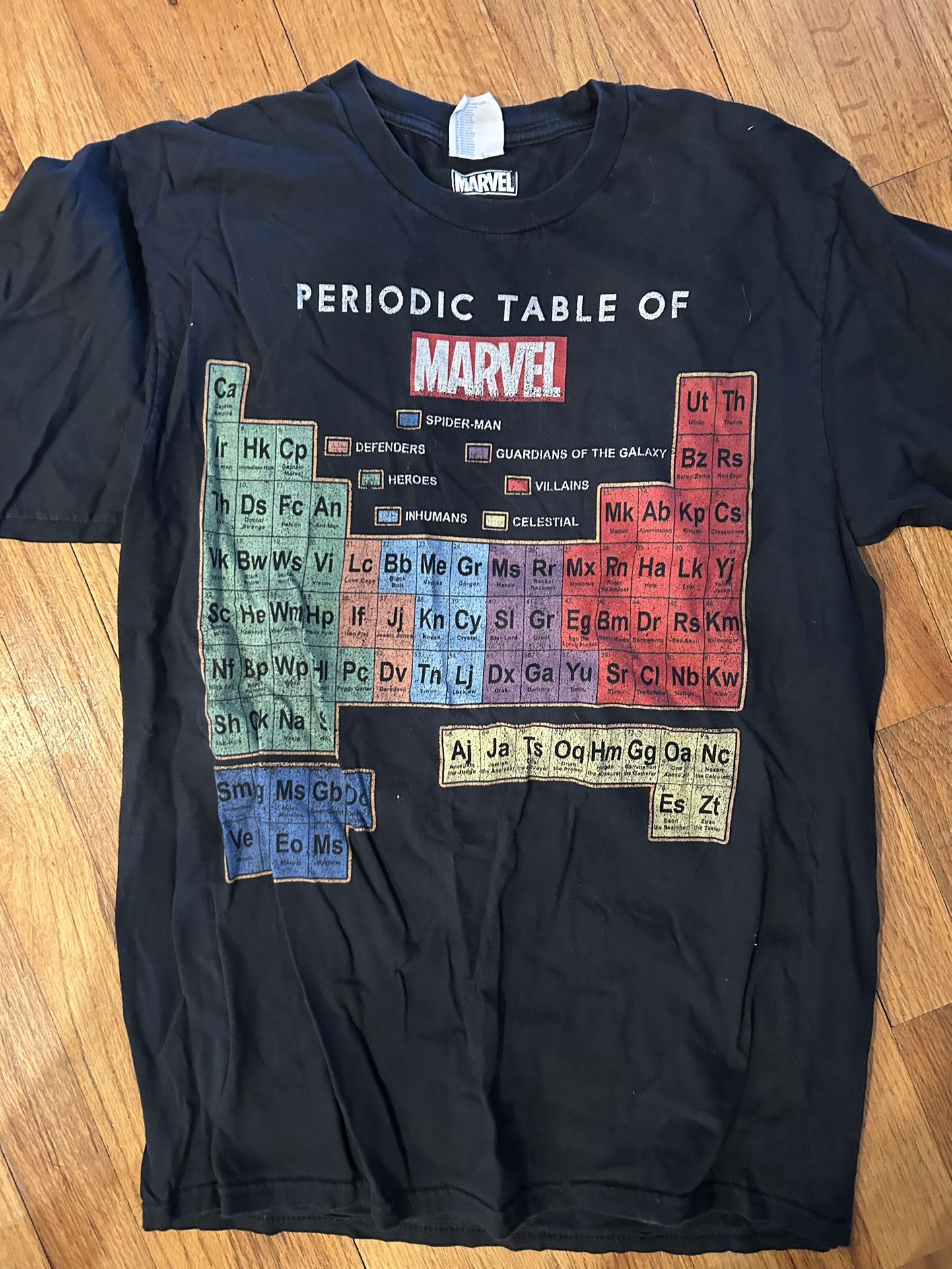 Marvel Periodic Table T-Shirt size medium