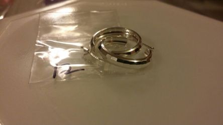 Brand new authentic silver hoops