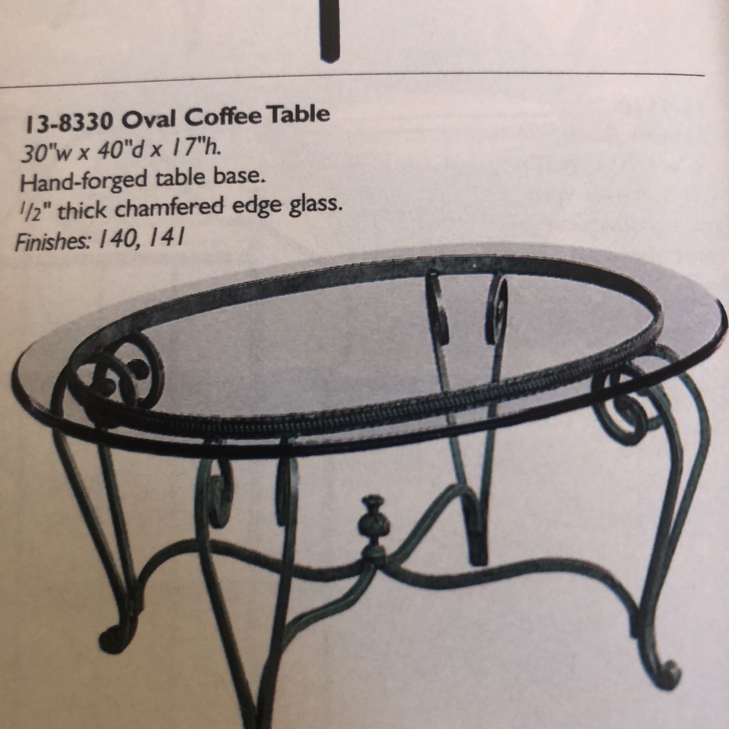 Ethan Allen Cream Color Coffee Table