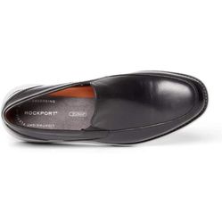 Rockport Leather Black Venetian Loafer Shoes Size 9 W 