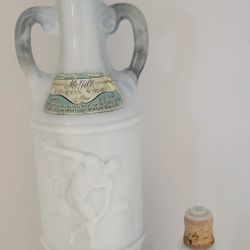 Beams Choice Vintage 1971 Greek Olympian Milk White 2 Handles Jim Beam *EMPTY*