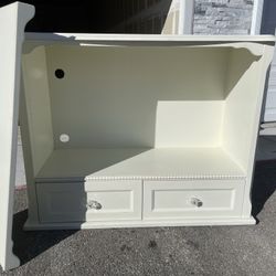 White Wood Dresser Bookcase