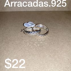 Silver Hoop Earrings 