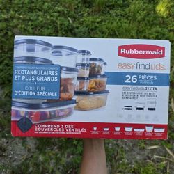 New Rubbermaid easyfindLids containers + Lids (26 pieces), BPA Free Plastic, Made in USA