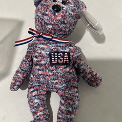 TY Beanie Baby 2000 USA Bear Rare Limited Edition Retired