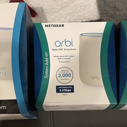 Orbi whole home WiFi System. Router/Modem And  2 Satellites. 